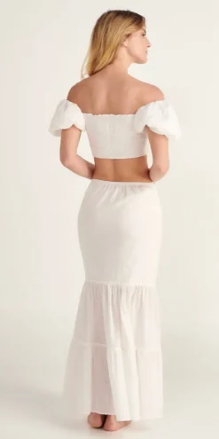 Sale - Valentina Skirt - White Lotus Long Skirts