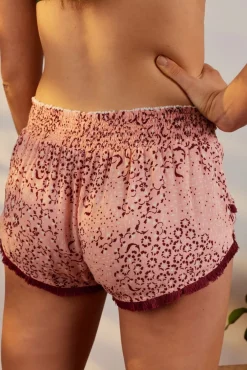Outlet Poupette St. Barth - Boxer Lulu - Pink Biot Intimates | Shorts