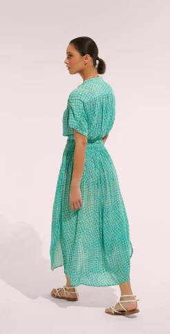 Fashion Poupette St. Barth - Long Dress Becky - Sky Abori Dresses | Long Dresses