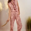 Online Poupette St. Barth - Long Jumpsuit Donna - Pink Biot Pants Jumpsuits