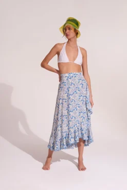 Hot - Long Skirt Aude - Blue Mini Jonquille Long Skirts
