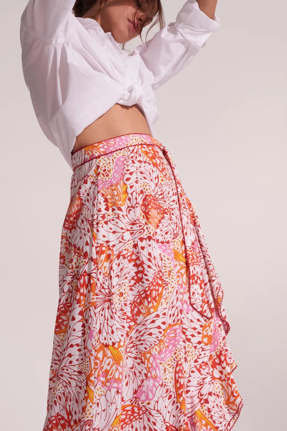 Online - Long Skirt Aude - Orange Ailes Long Skirts