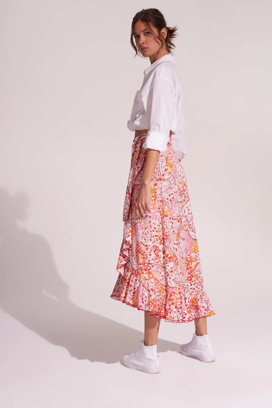 Online - Long Skirt Aude - Orange Ailes Long Skirts