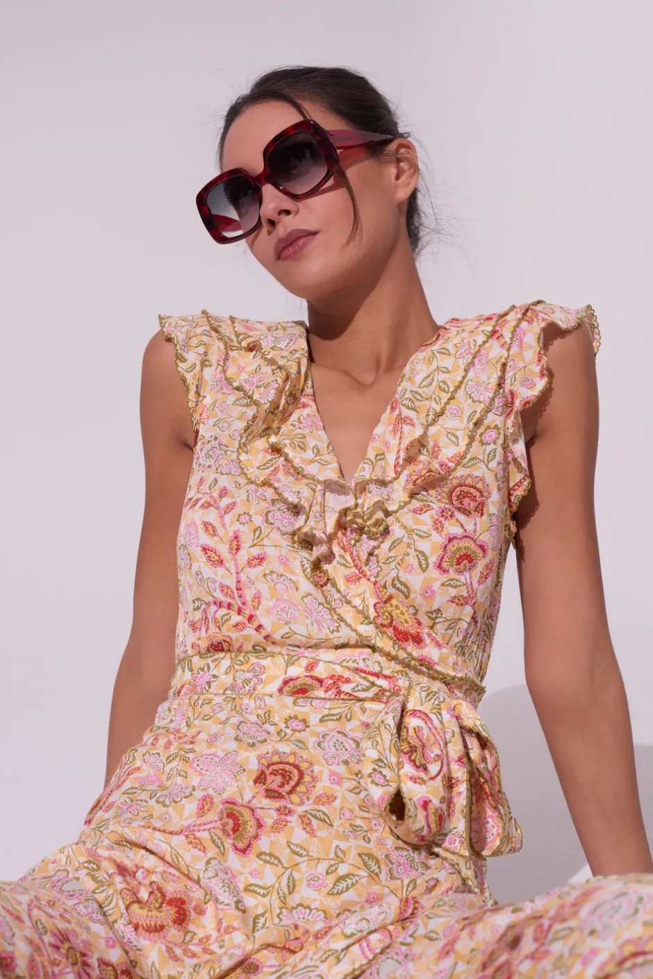 New - Midi Dress Aude - Yellow Pensee Dresses | Midi