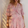 Sale Poupette St. Barth - Mini Dress Maddie V Neck - Pink Begonia Dresses | Mini Dresses