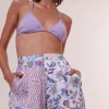 Outlet - Short Isabelle - White Blue Botanique Shorts