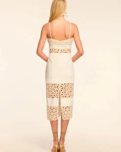 Online - Abby Dress - White Floral Dresses | Midi