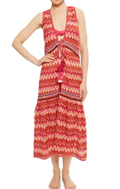 Outlet - Alijah Dress - Pink Chevron Coverups