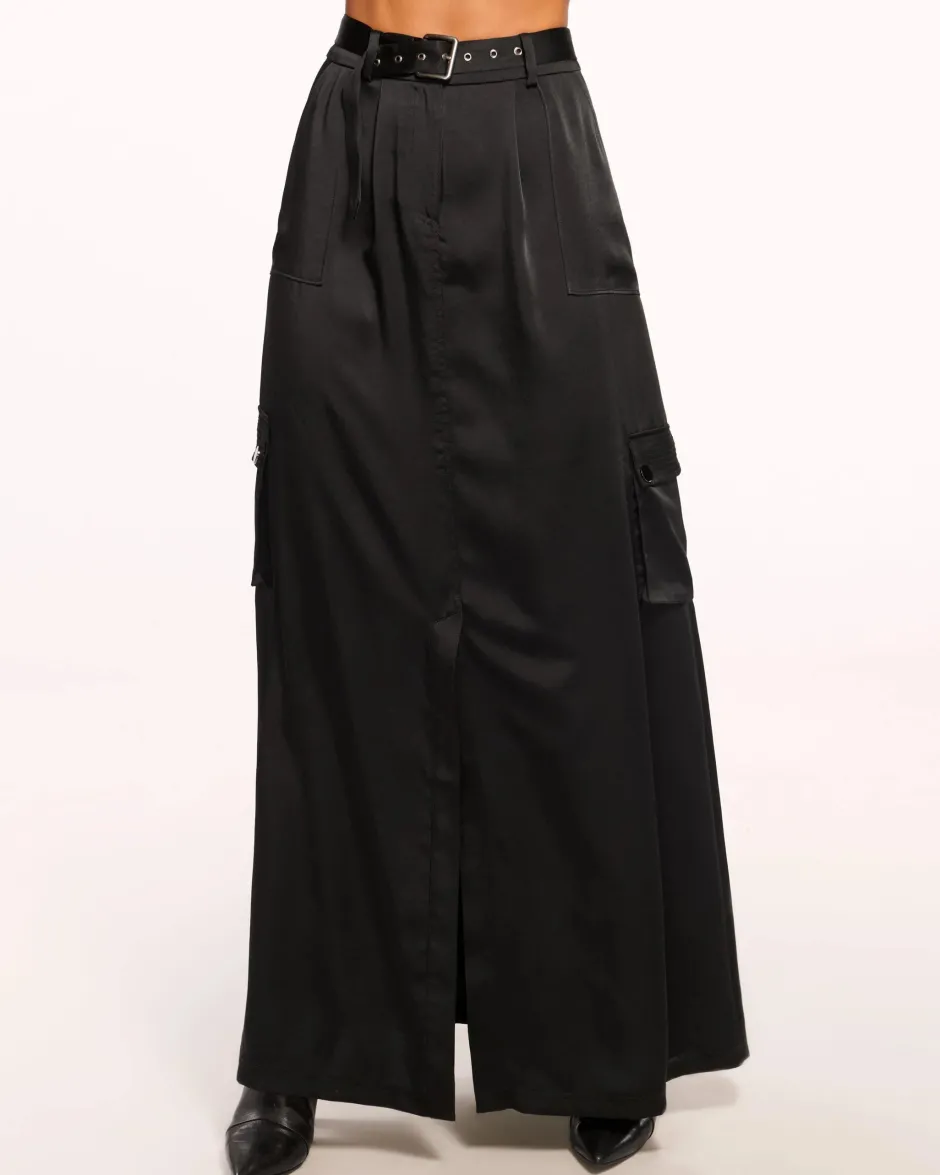Best - Decker Belted Maxi Skirt - Black Long Skirts