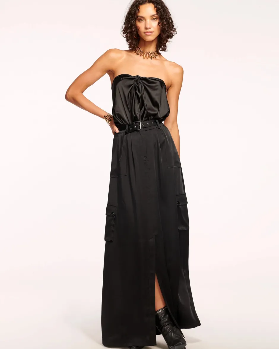 Best - Decker Belted Maxi Skirt - Black Long Skirts