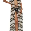 Best - Katherine Chevron Coverup Maxi Dress - Neutral Chevron Coverups