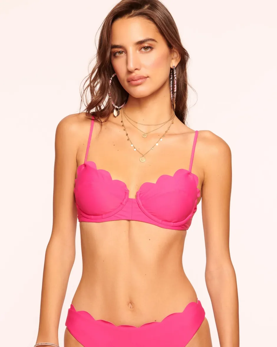Fashion - Leyla Scalloped Underwire Bra Top - Perfect Pink Bikini