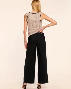 Fashion - Marjory Ankle Length Stretch Cotton Pant - Black Pants