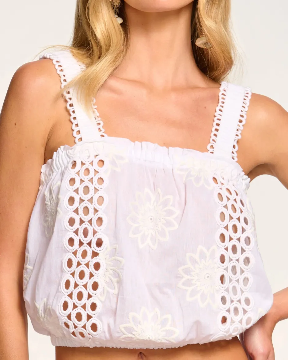 Clearance - Misha Coverup Top - White Coverups