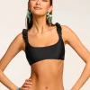 Clearance - Rachel Scoop Neck Bikini Top - Black Bikini