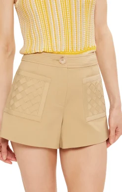 Outlet - Tamika Cotton Mini Short - Burlap Shorts