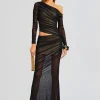 Sale - Aura Dress - Black/Nude Dresses | Long Dresses