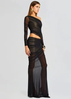 Sale - Aura Dress - Black/Nude Dresses | Long Dresses