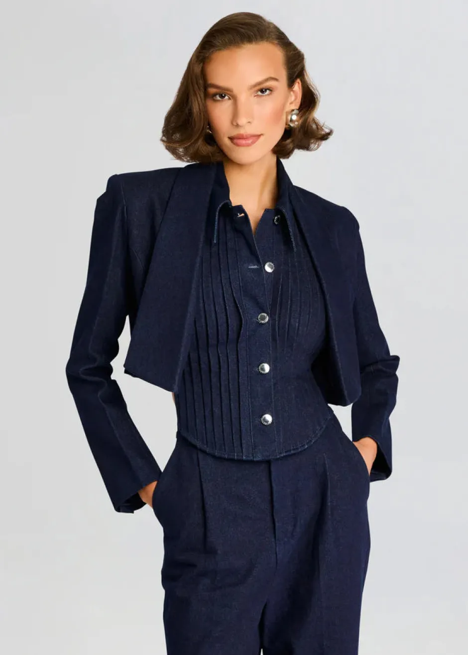 Fashion - Clara Denim Blazer - Rinse Denim Jackets | Jackets