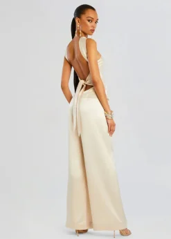 New - Ensley Jumpsuit - Light Champagne Pants Jumpsuits