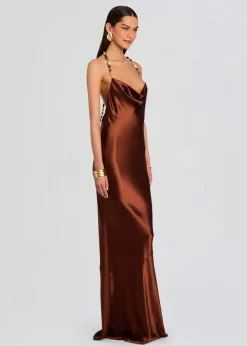 Fashion - Finley Dress - Chestnut Long Dresses | Dresses