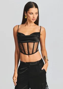 Clearance - Holly Top - Black Crop Tops