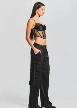 Clearance - Holly Top - Black Crop Tops