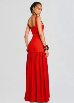 Online - Kennedi Knit Dress - Metallic Geranium Long Dresses | Dresses