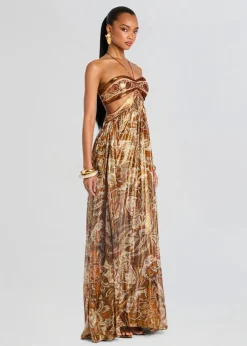 Clearance - Kimmy Dress - Terracotta Paisley Midi | Midi Dresses