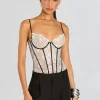 Discount - Lovisa Corset Bodysuit - Black/White Bodysuits