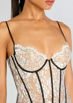 Discount - Lovisa Corset Bodysuit - Black/White Bodysuits