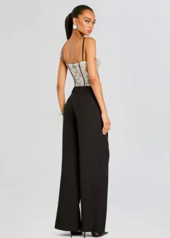 Discount - Lovisa Corset Bodysuit - Black/White Bodysuits