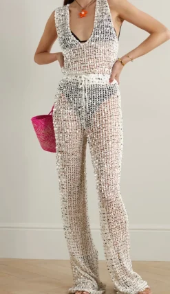 Outlet - Nirvana Jumpsuit - White/Silver Pants Jumpsuits