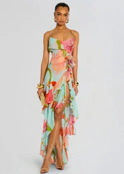 Online - Samara Dress - Aqua Primavera Midi | Midi Dresses