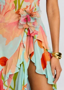Online - Samara Dress - Aqua Primavera Midi | Midi Dresses