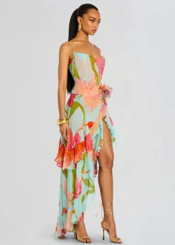 Online - Samara Dress - Aqua Primavera Midi | Midi Dresses