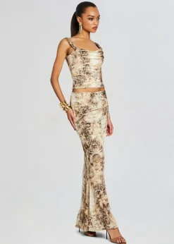 Best - Vivienne Skirt - Vintage Snake Animal Print | Long Skirts