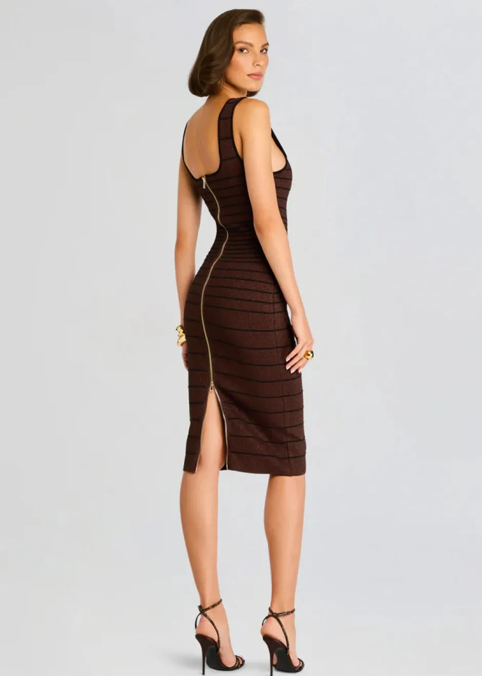 Sale - Weyla Knit Dress - Metallic Earth/Black Dresses