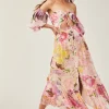 Hot - Leona Midi Skirt - Peach Long Skirts