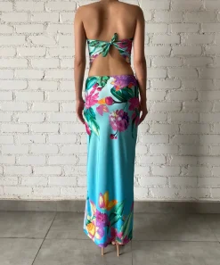 Hot - Ocean Maxi Skirt - Turquoise Long Skirts