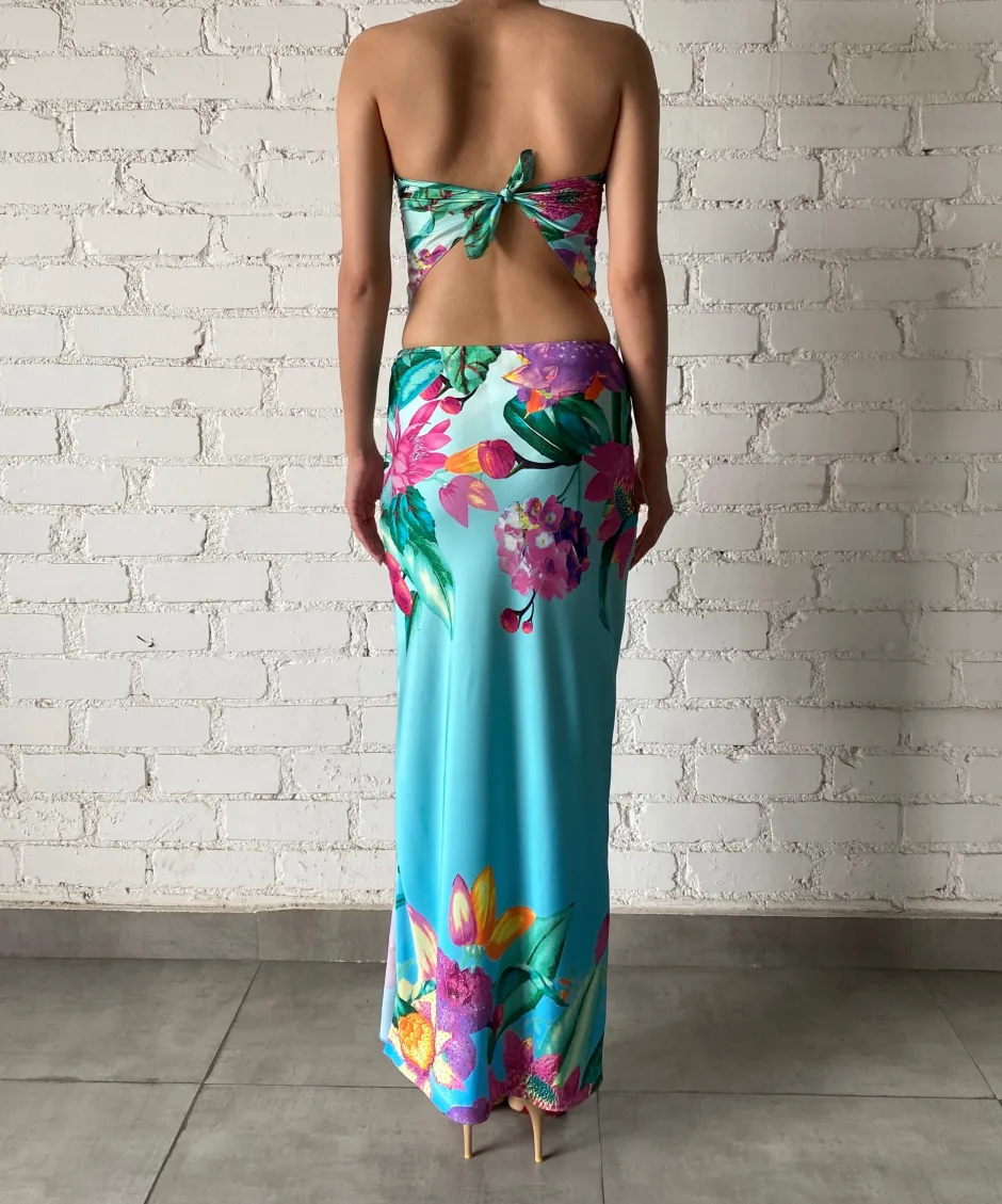 Hot - Ocean Maxi Skirt - Turquoise Long Skirts