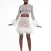 Sale - Feathers Top - White Crop Tops