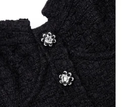 Online - Black Boucle Midi Dress - Black Dresses | Midi