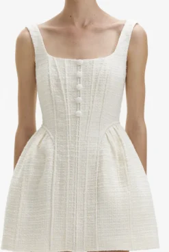 Best - Boucle Mini Dress - Cream Dresses | Mini Dresses