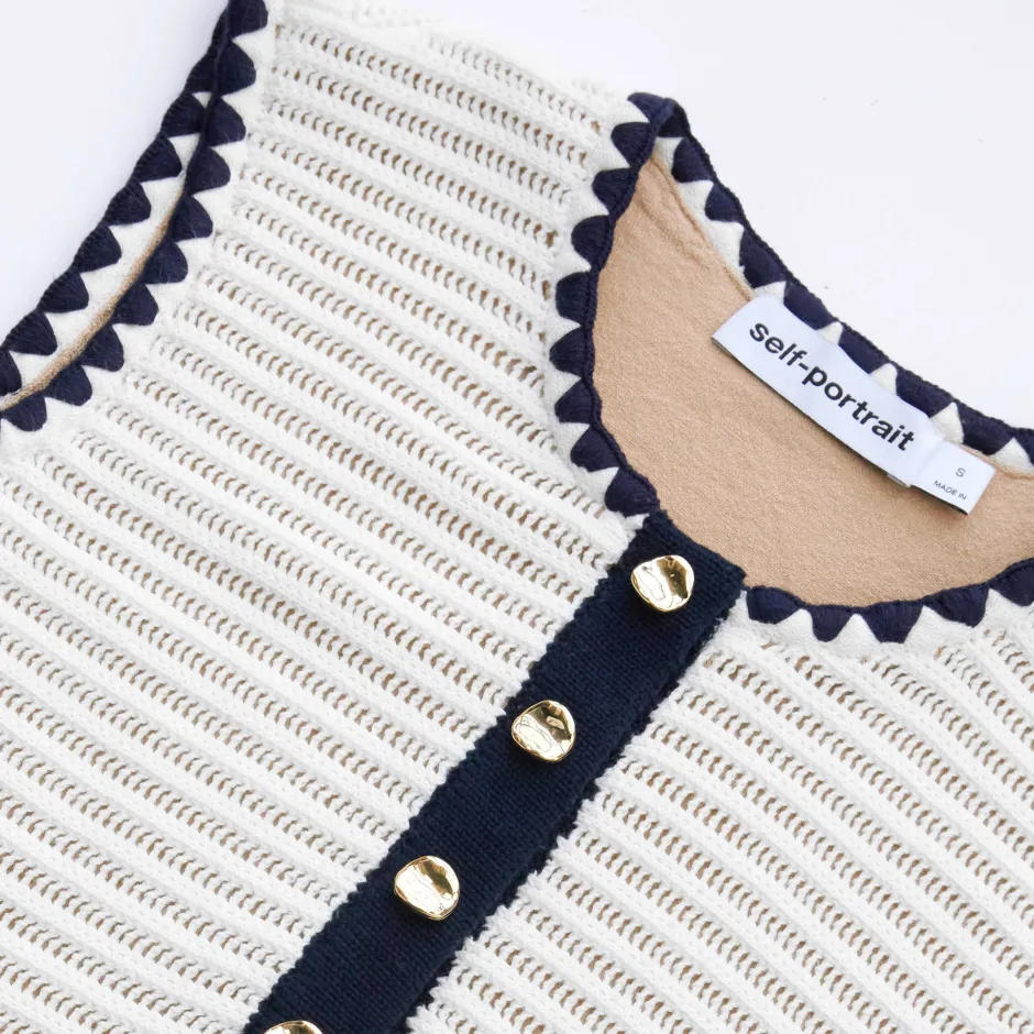 New - Crochet Contrast Trim Mini Dress - Cream Dresses | Mini Dresses