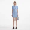 Best - Jewel Button Knit Mini Dress - Blue Dresses | Mini Dresses