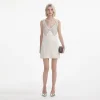 New - Satin Diamante Bralette Mini Dress - Cream Dresses | Mini Dresses