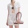 New - Sequin Crochet Mini Skirt - White Mini Skirts