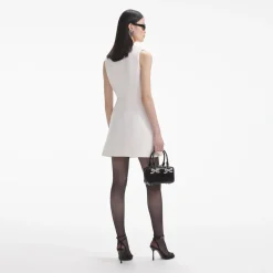 Outlet - Tinsel Boucle Buttoned Mini Dress - Cream Dresses | Mini Dresses