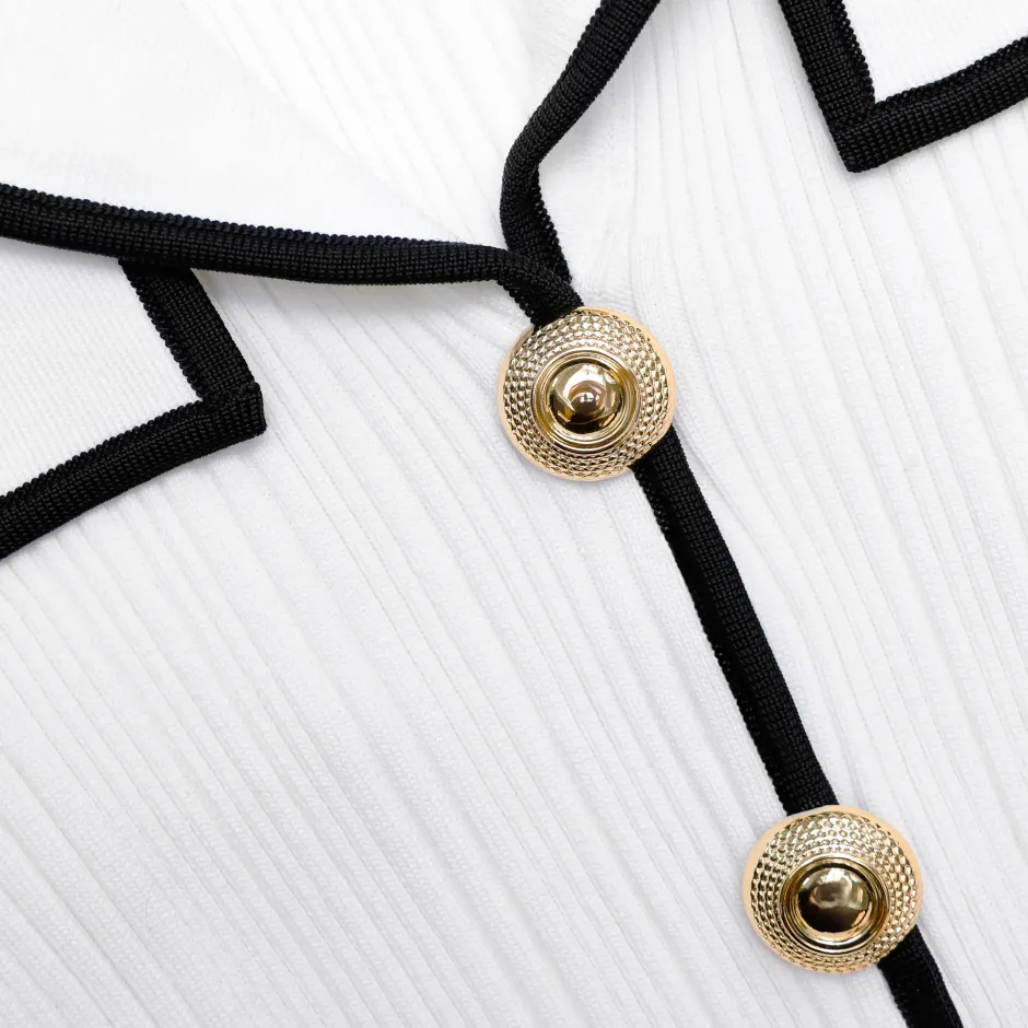 Fashion - Viscose Rib Knit Mini Dress - White Mini Dresses | Dresses